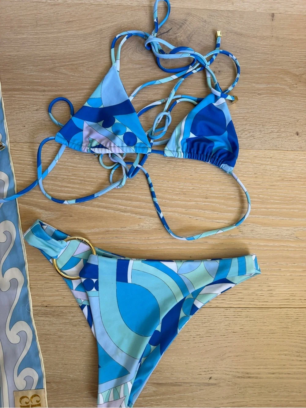 CinCin Triangle Bikini Set with Matching Sarong